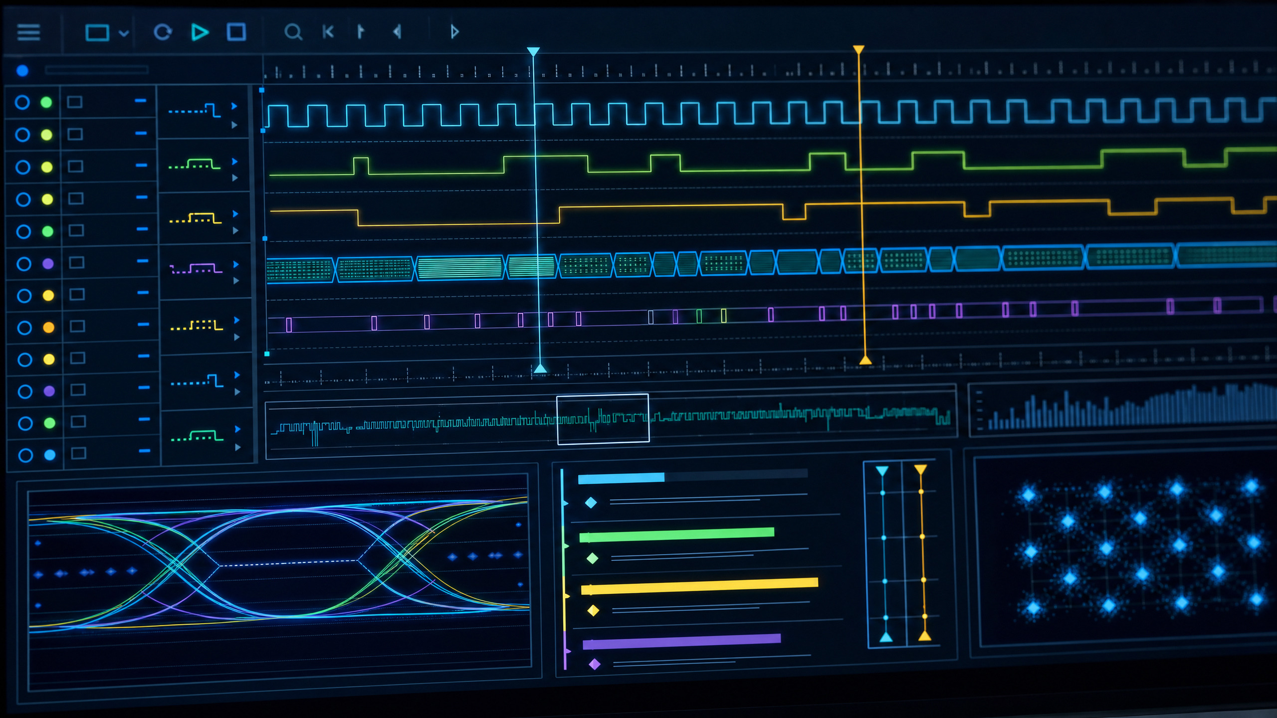 PatternWave 数字波形分析程序界面